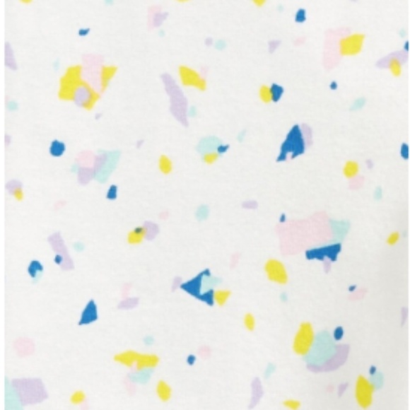 Open Edit Kids Leggings Organic Cotton Size 8 Color Block Ivory Cloud Terrazzo - Picture 3 of 3